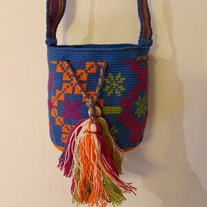 Woven Small Colorful Printed Crossbody Bag